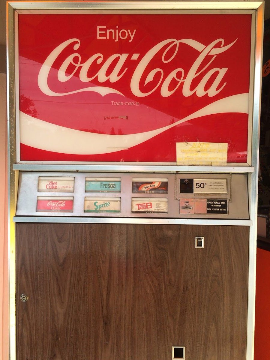retroist (@retroist) on Twitter photo It is very disappointing when you spot a vintage soda machine from a distance and when you get close you realize it is just for decoration. It is very disappointing when you spot a vintage soda machine from a distance and when you get close you realize it is just for decoration.