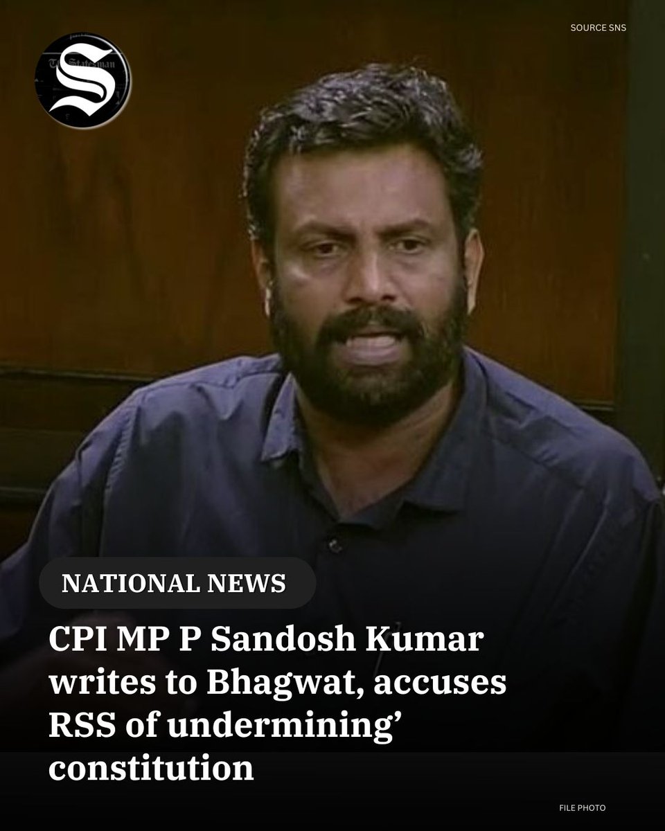 TheStatesmanLtd's tweet photo. Expressing concern over some #RSS leaders casting aspersions on the terms, “secularism” and “socialism”, mentioned in the preamble of India’s constitution, #CPI leader #PSandoshKumar said they are central to the country’s democratic identity, and cannot be undermined.
Read More- https://t.co/WnxksqIDYn
#NewsUpdate #TheStatesman