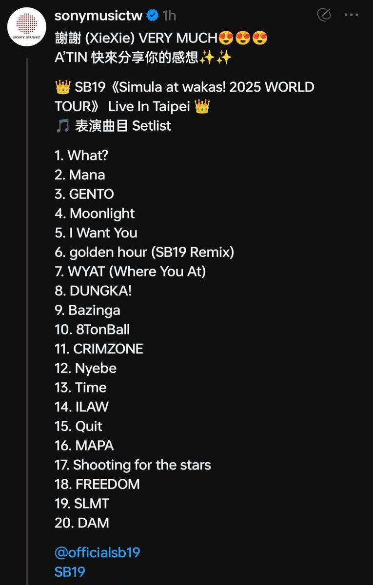 ATinAC20's tweet photo. Mapapaisip ka nalang talaga kung ilan ba baga nila ano 🤧

SB19 FIRES UP TAIPEI 
@SB19Official #SB19
#SimulaAtWakasInTaiwan https://t.co/Ub8lZaRzr3