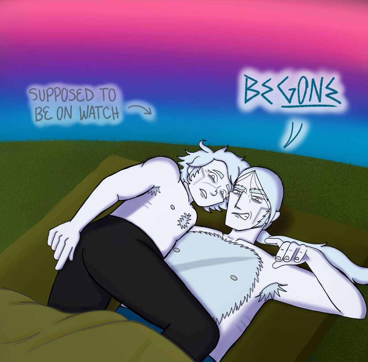 wholesome yuri vs toxic “yaoi” for pride🩷💜💙

(Panathir insists he isn’t gay…sure. gave him the “sex” and “magic” colors from the baker pride flag anyway)