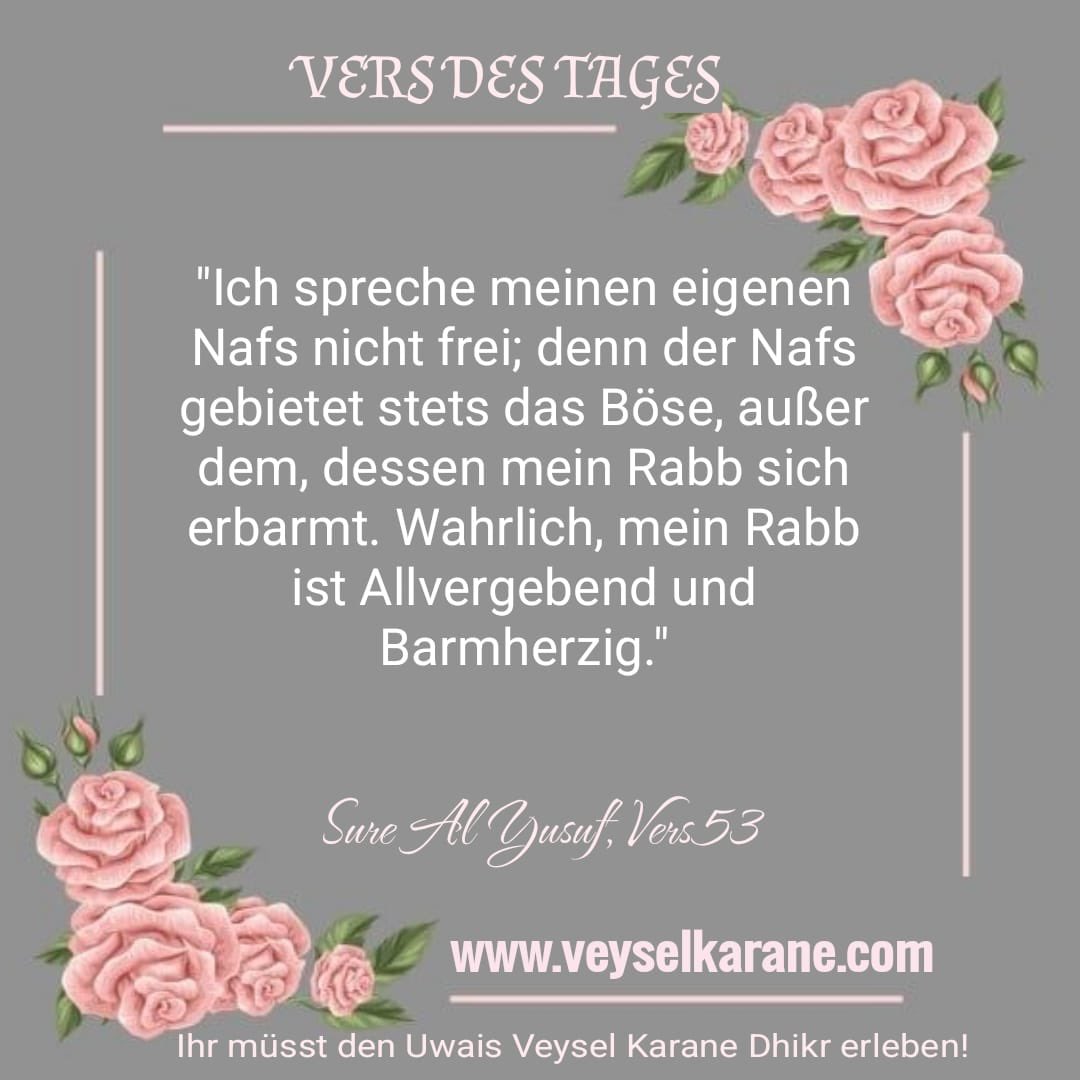 uwaisindeutsch1's tweet photo. "Wahrlich, Wir haben den Menschen erschaffen, und Wir wissen, was sein Nafs ihm einflüstert. Und Wir sind ihm näher als seine Halsschlagader."

(Sure Al Qaf, Vers 16)
@veyselkarane https://t.co/AgnZ4LnNds