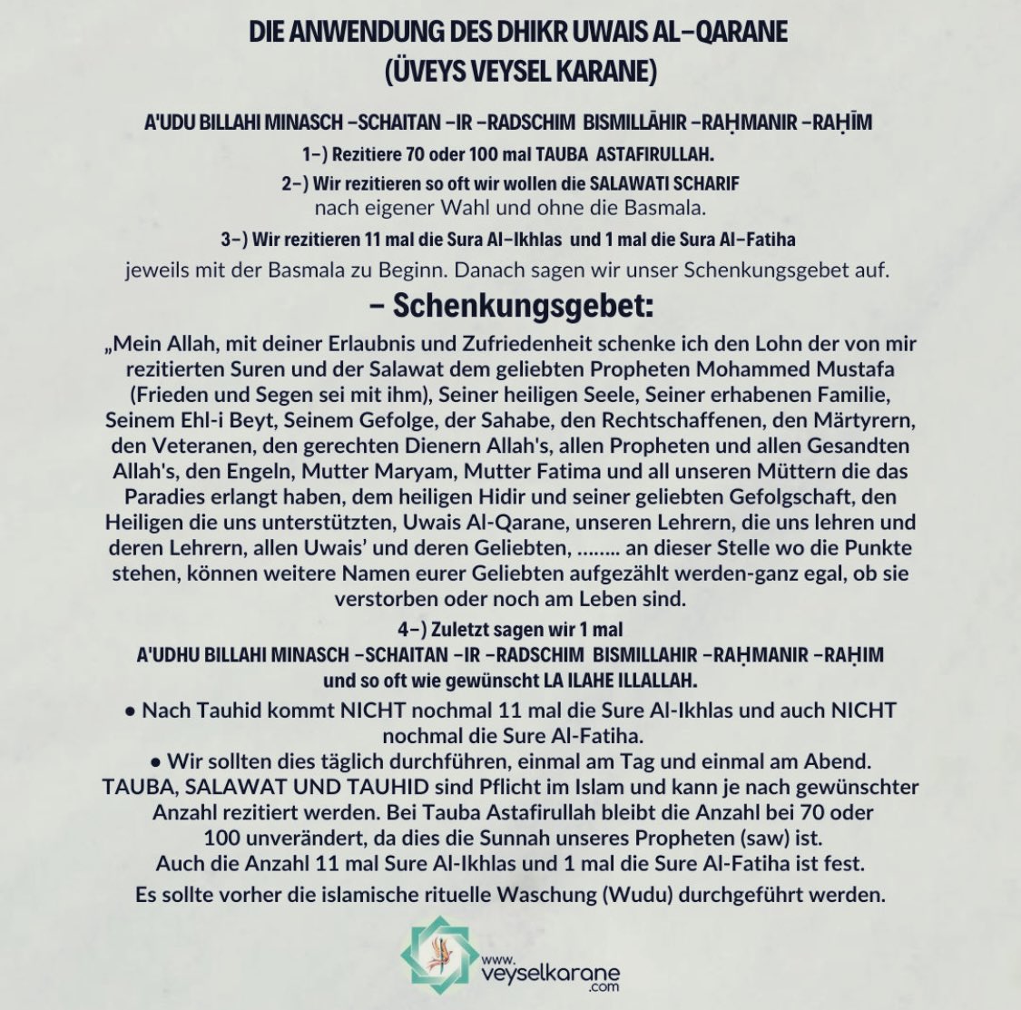 "Wahrlich, Wir haben den Menschen erschaffen, und Wir wissen, was sein Nafs ihm einflüstert. Und Wir sind ihm näher als seine Halsschlagader."

(Sure Al Qaf, Vers 16)
<a href="/veyselkarane/">veyselkarane</a>