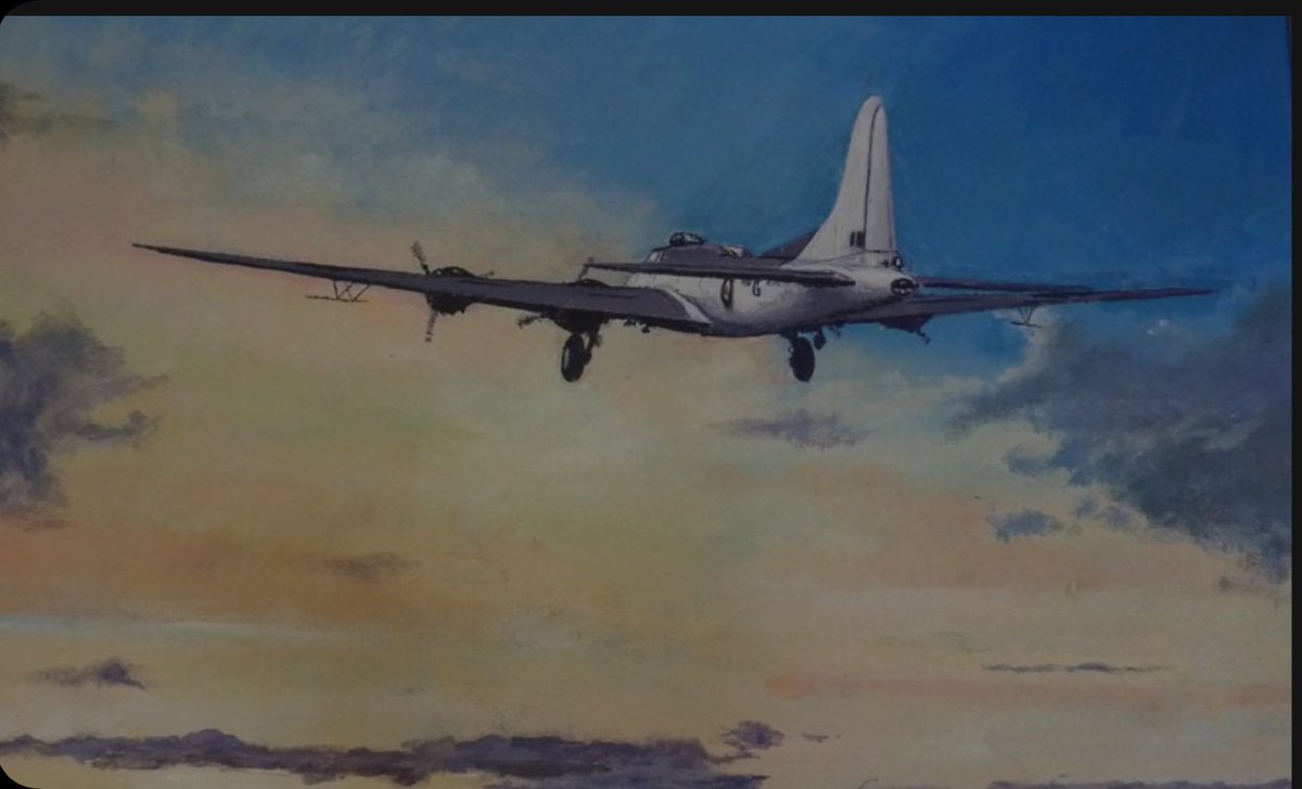 #JFFBooks
#B17 Fortress II/IIA
#Acedemy #Hasegawa 1/72
#CoastalCommand update;
Complete. The picture was painted by a local art teacher, Alistair Moffat. He kindly donated the IWM Photos to me on hearing my plans. Also, why I removed the ball turretand made Yagi antenna.😀😀😀😀