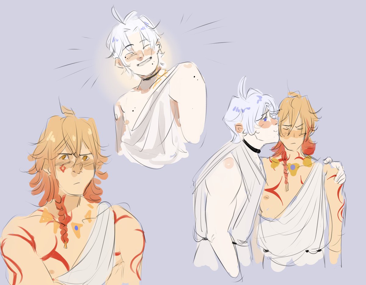 MishaMishaVy's tweet image. Messy sketch to cope 
#phaidei