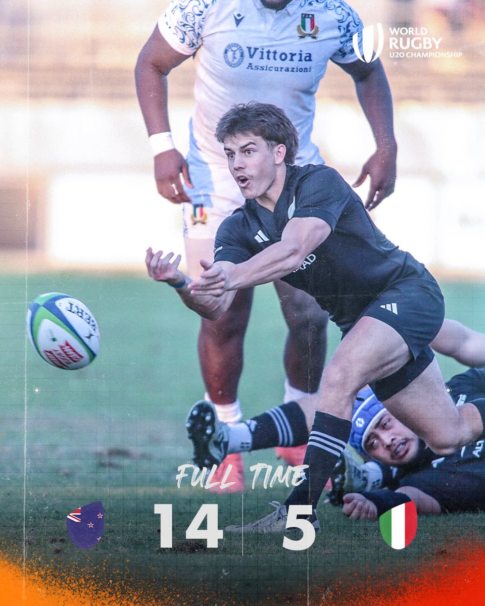 New Zealand take the win against the home nation 🇳🇿

What a way to open their 2025 World Rugby U20 Championship 🤩

#WorldRugbyU20s | <a href="/NZRugby/">New Zealand Rugby</a>