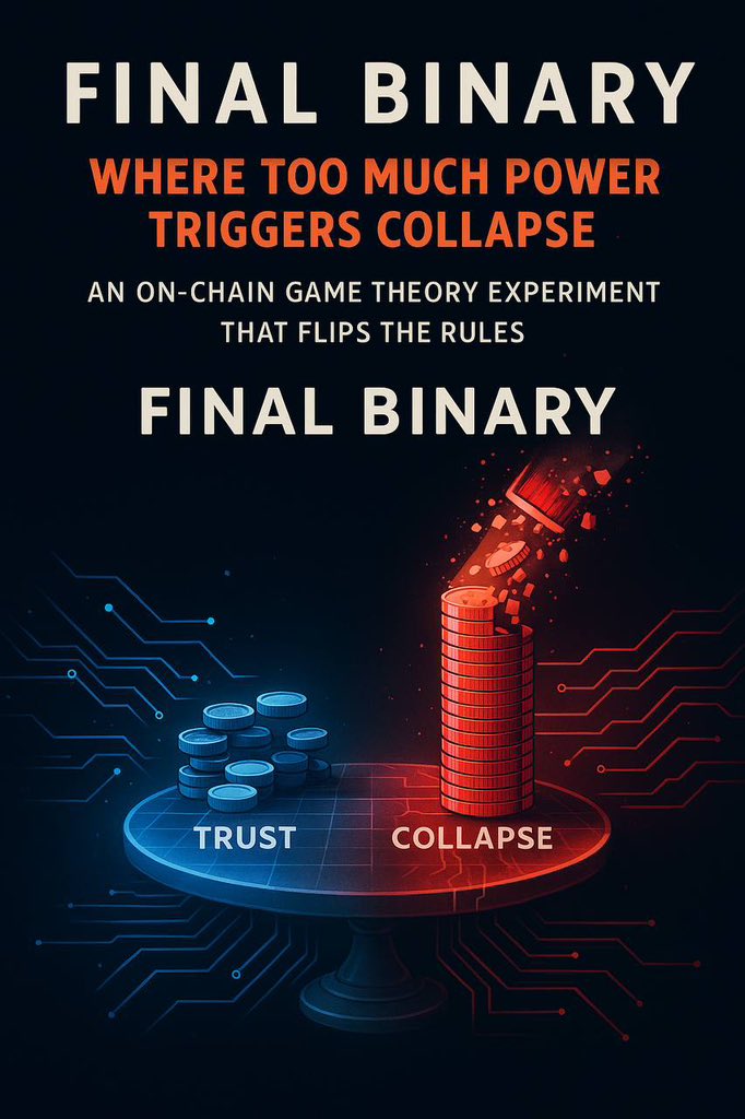 DGenius_Guide's tweet image. Decentralization isn’t about control.
It’s about tension.
Final Binary turns governance into daily, high-stakes coordination.
Play like a DAO. Lose like a mob.
@FinalBinary
#FinalBinary #GovernanceGame