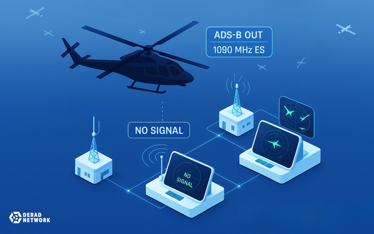 🗓 On January 29, 2025, a U.S. Army Black Hawk helicopter was involved in a midair incident with with a commercial airliner near Washington, D.C. Investigations showed the helicopter was not transmitting ADS-B Out, making it invisible to other aircraft and air traffic control.