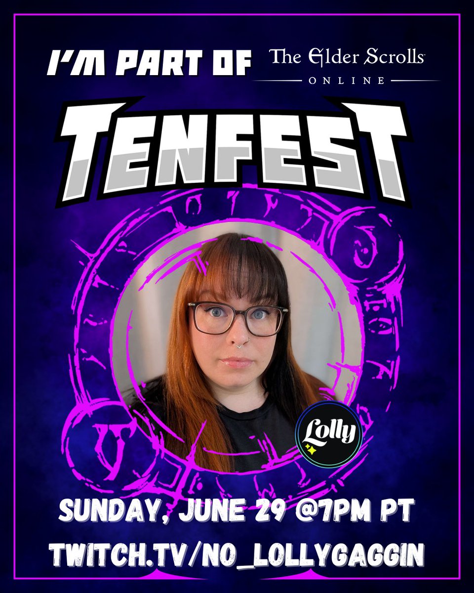 In just a few hours (7pm PT) we're going live to celebrate 10 years (+1) of <a href="/TESOnline/">The Elder Scrolls Online</a>! Jump on the #TenFest raid train and come say hi! We got drops, giveaways, and good times! #ESOFam #ElderScrolls #Twitch 

Twitch.tv/no_lollygaggin