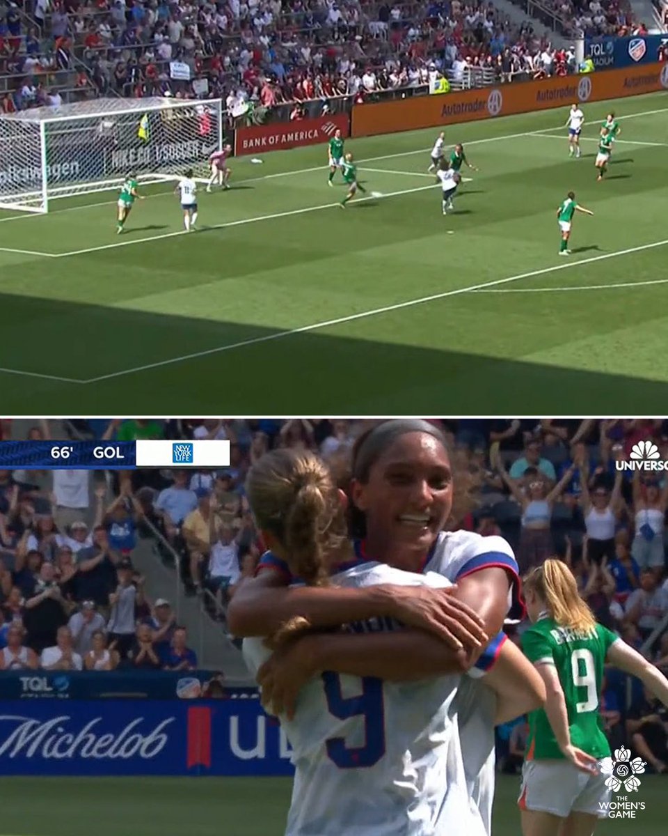 A DAY OF FIRSTS. YAZMEEN RYAN WITH HER FIRST UWSNT GOAL!!!! 🇺🇸