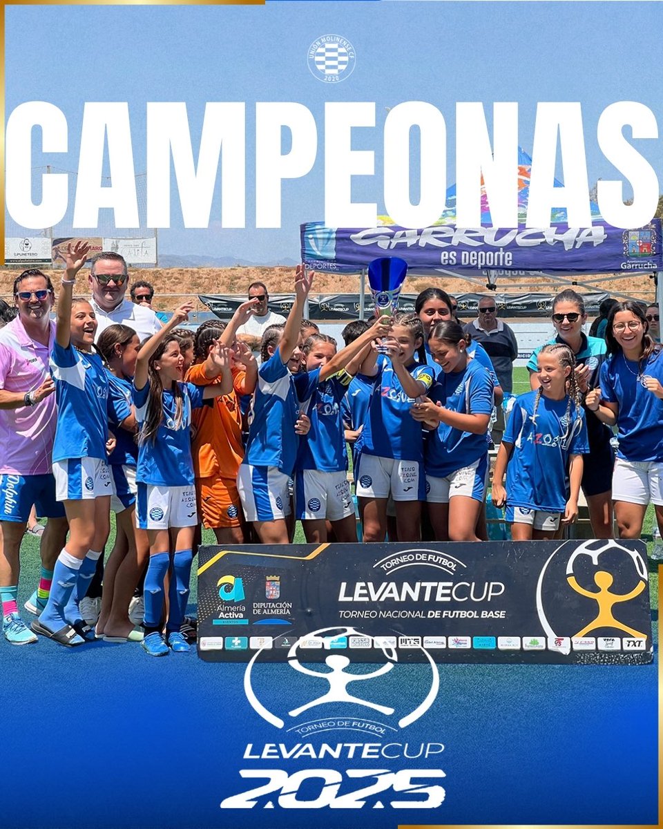 MolinenseFem's tweet photo. 𝐋𝐄𝐕𝐀𝐍𝐓𝐄 𝐂𝐔𝐏 𝟐𝟎𝟐𝟓 🏆| 

¡Nuestras jugadoras del #AlevínInfantil se proclamaron CAMPEONAS de la FASE PLATA del TORNEO! 🥇

Vencieron en la final al CFF Cartagena tras empatar en el tiempo reglamentario y llevarse la victoria en la tanda de penaltis. https://t.co/mgpLu1YsoB