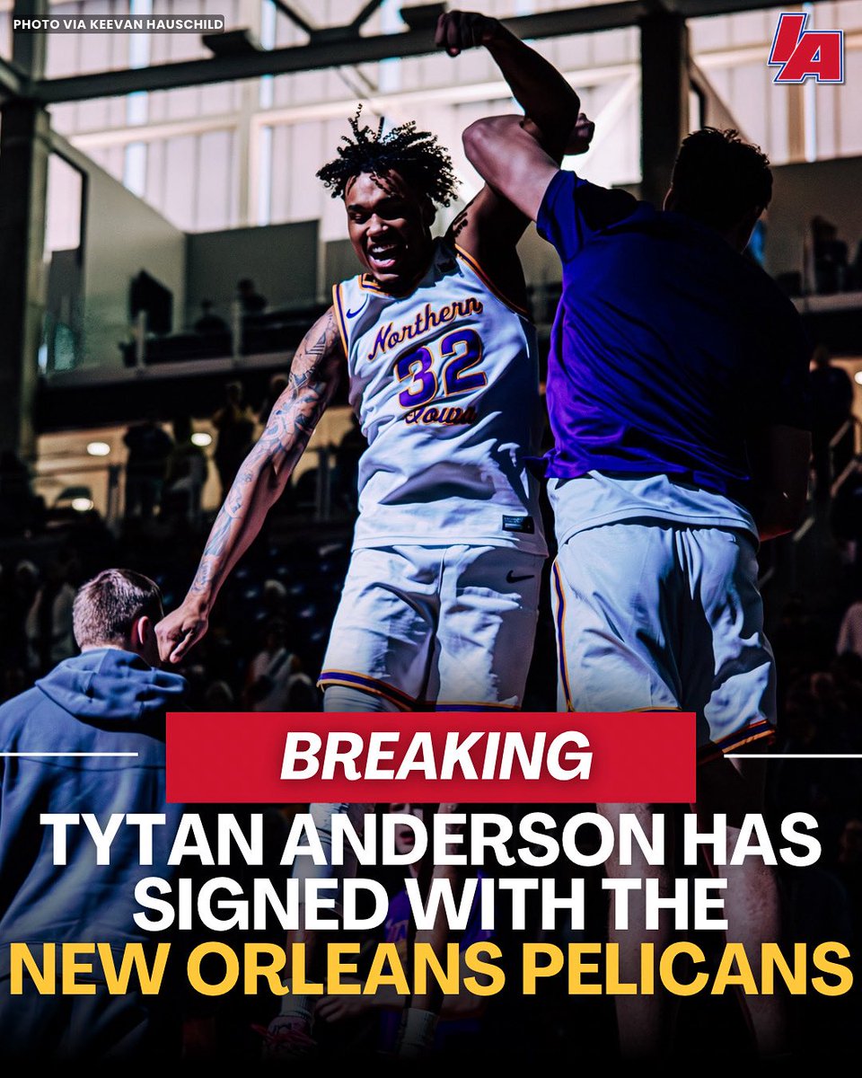Another #iahsbkb product has signed to the pros! North Scott alum and UNI grad Tytan Anderson, is going to the Pelicans! 

#IAbasketball X #EverLoyal
