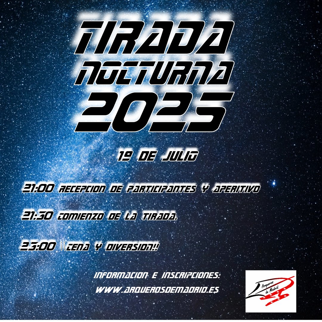 arquerosdemadrid.net/app/flex/blog/… 
¡¡¡AMIGOS NOCTURNEROS!!! porque no es verano sin nuestra Tirada Nocturna...os convocamos para el sábado 19 de Julio...tenéis más info e inscripciones en arquerosdemadrid.es