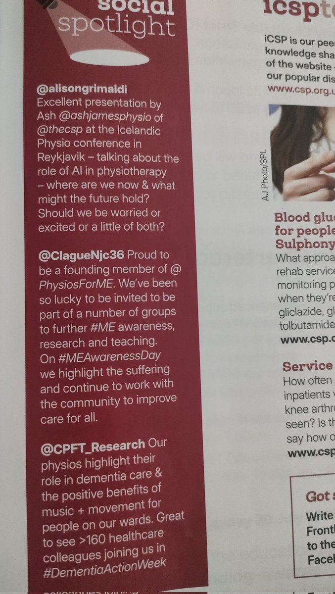 Dr Nicola Clague-Baker (@claguenjc36) on Twitter photo Just saw this in the physio frontline journal! All advocacy is important however small! Thanks <a href="/thecsp/">Chartered Society of Physiotherapy (CSP)</a> <a href="/PhysiosForME/">Physios For ME</a> Just saw this in the physio frontline journal! All advocacy is important however small! Thanks <a href="/thecsp/">Chartered Society of Physiotherapy (CSP)</a> <a href="/PhysiosForME/">Physios For ME</a>