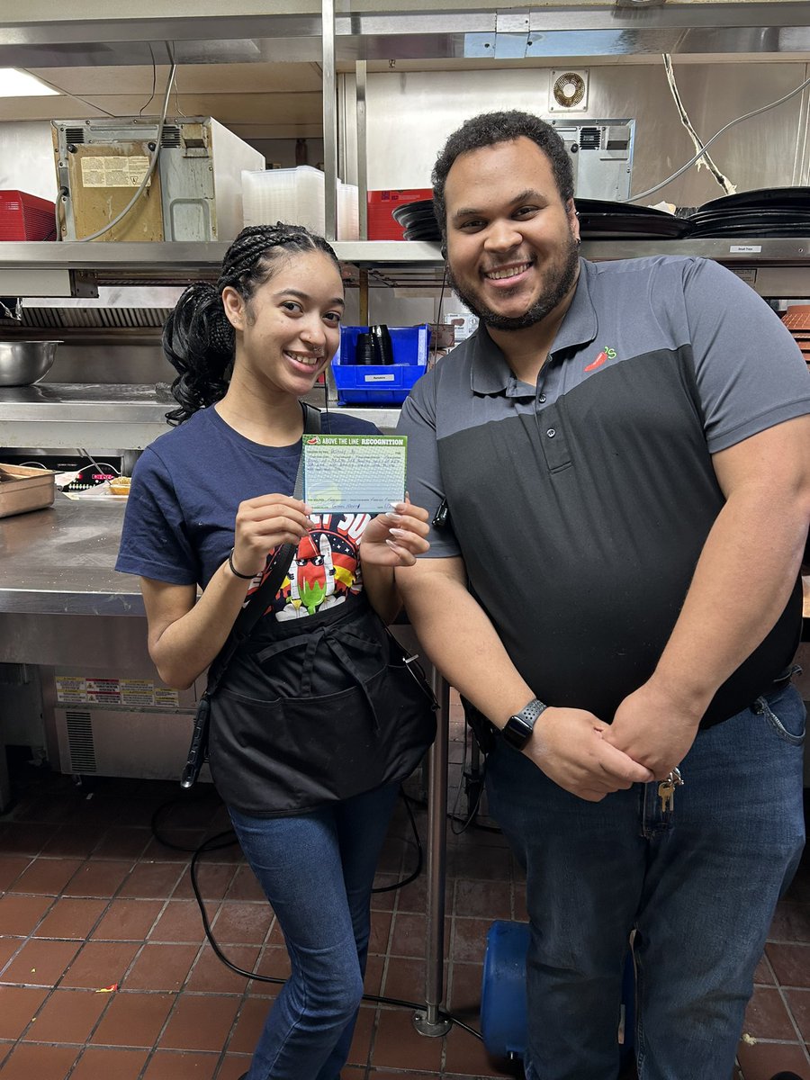 DazioDevin's tweet photo. ATL for Destiney at 1856! 
She has a Server Attentive score of 93% and a clean of 79% ! She is continuously crushing it! Thanks girl! 🌶️👍🏻 
#chilislove https://t.co/nYBF4UDh07
