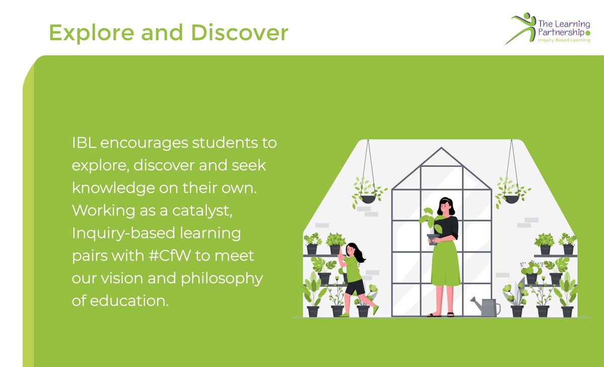 #IBL encourages students to explore, discover and seek knowledge on their own. Working as a catalyst, Inquiry-based learning pairs with #CfW to meet our vision and philosophy of education.