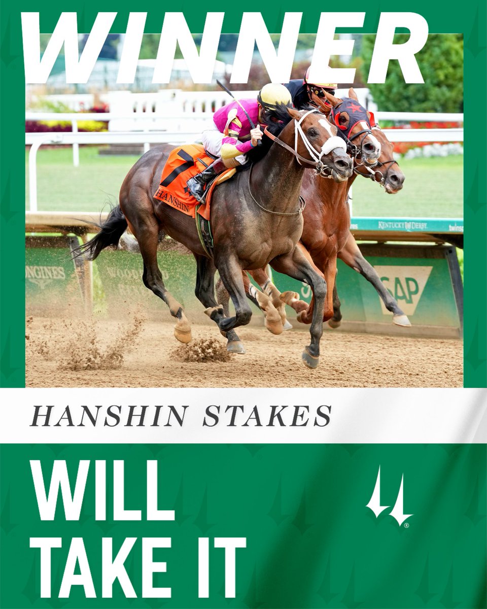 ChurchillDowns's tweet image. Congrats to the connections of Will Take It for his win in the Hanshin Stakes!
Jockey: @b_hernandezjr
Trainer: Dallas Stewart
Owner: Willis Horton Racing & Whisper Hill Farm