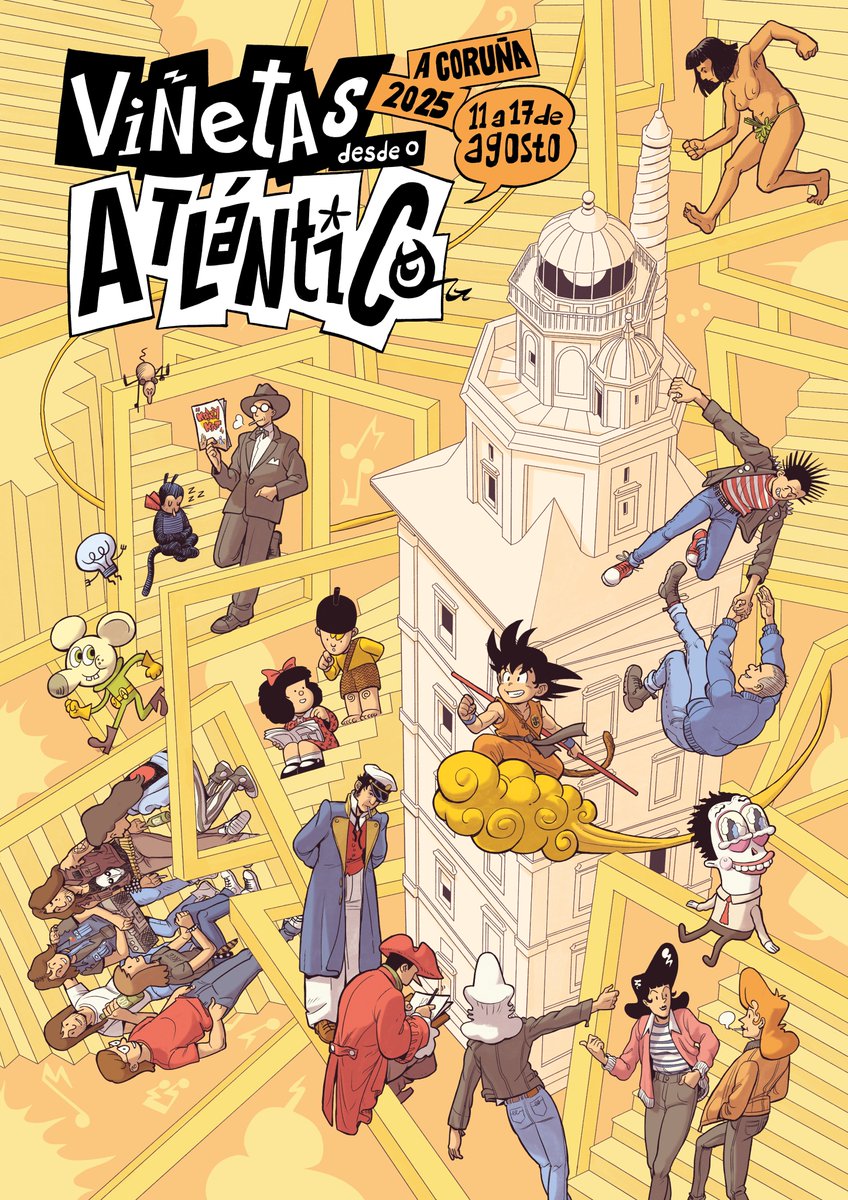 CanKente's tweet photo. Fun invitado a ilustrar o cartel desta edición do @VinetasCoruna , con algunhas das personaxes de autorxs que participan no festival.

Xa podo engadir outra cousa á lista de boas experiencias que me trouxo o debuxo!

Mil grazas a Manel Cráneo polos consellos e a confianza! https://t.co/FXJXTUdnGi