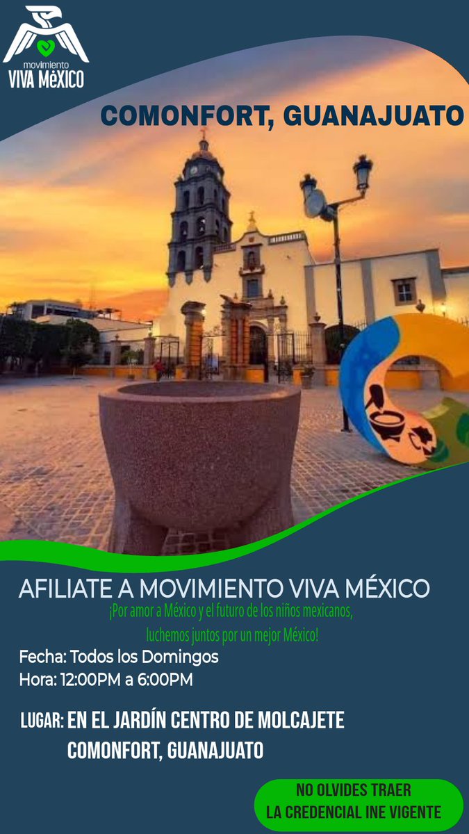 YadeeBlair's tweet photo. Atención hermanos mexicanos en
#comonfort #guanajuato
#ComonfortGuanajuato #puntodeafiliacion a @PartidoMVM #MovimientoVivaMexico #todoslosdomingos #Domingos
#JuntosSomosMásFuertes https://t.co/6r7ysE3UUY