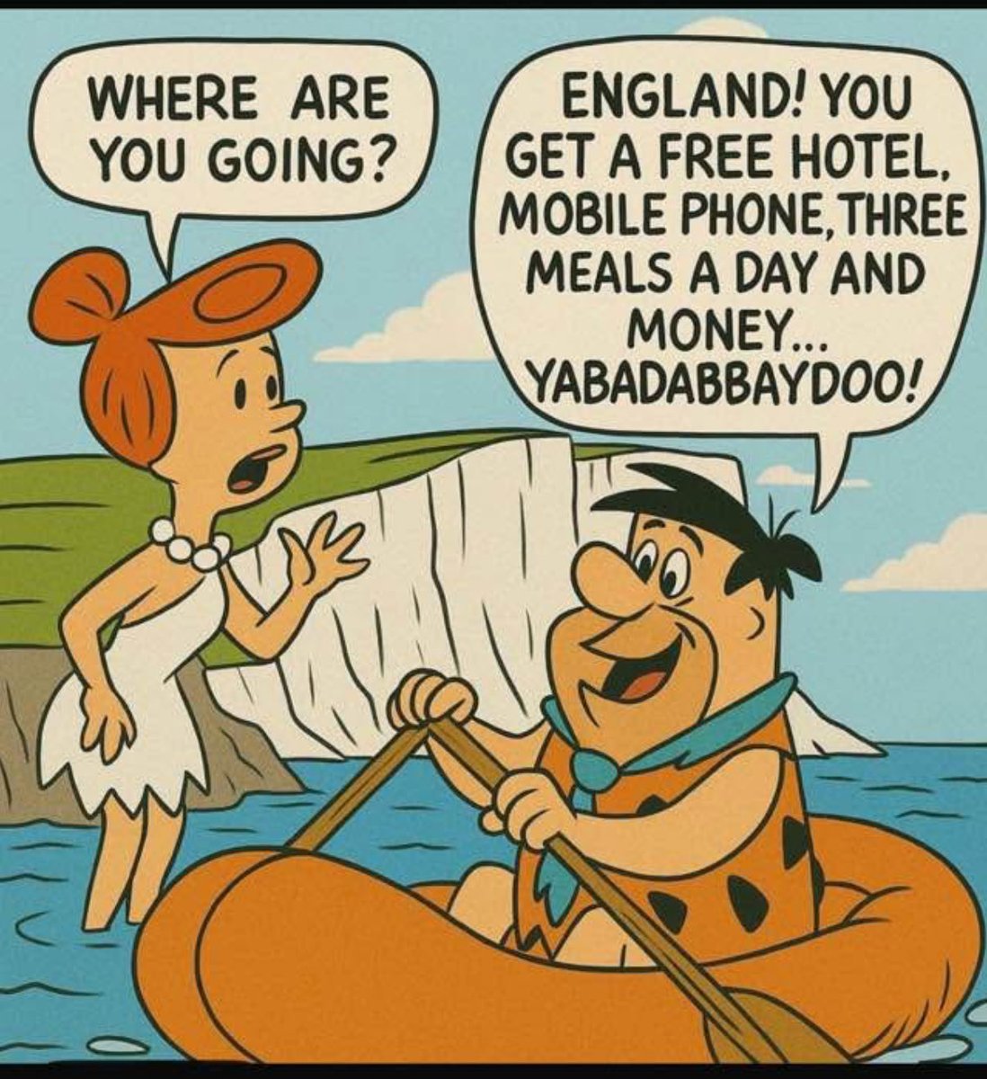 LordAshcroft's tweet photo. Even Fred Flintstone knows the score… https://t.co/8QhgdLzZdO