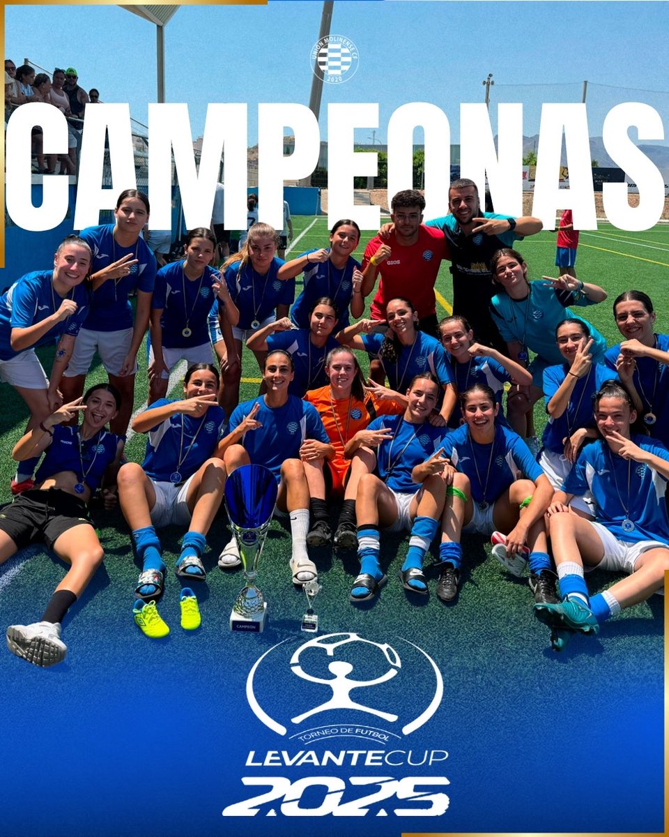 MolinenseFem's tweet photo. 𝐋𝐄𝐕𝐀𝐍𝐓𝐄 𝐂𝐔𝐏 𝟐𝟎𝟐𝟓 🏆| 

¡Nuestras jugadoras del #SeniorA se proclamaron CAMPEONAS del TORNEO! 🥇

Victoria en la final ante Otura CF (1-2), y grandes sensaciones en esta primera toma de contacto antes de la próxima temporada.

⭐️ Alba Gil, elegida mejor jugadora. https://t.co/qcmNmYreCw