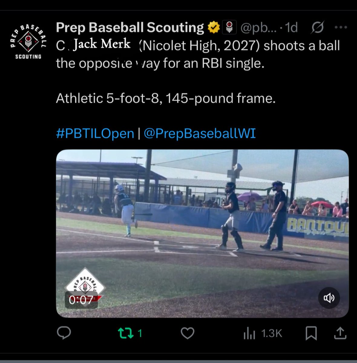 st tournament of the year so far. Went 2-2 on the week missing bracket play and had some good competition.
Hitting stats
Avg.417
Obp.562
Slg.667
5 H 
3 1B
1 2B
1 3B
6 RBI
4 BB
0 SO
<a href="/prepbaseball/">Prep Baseball</a> <a href="/PrepBaseballWI/">Prep Baseball Wisconsin</a>