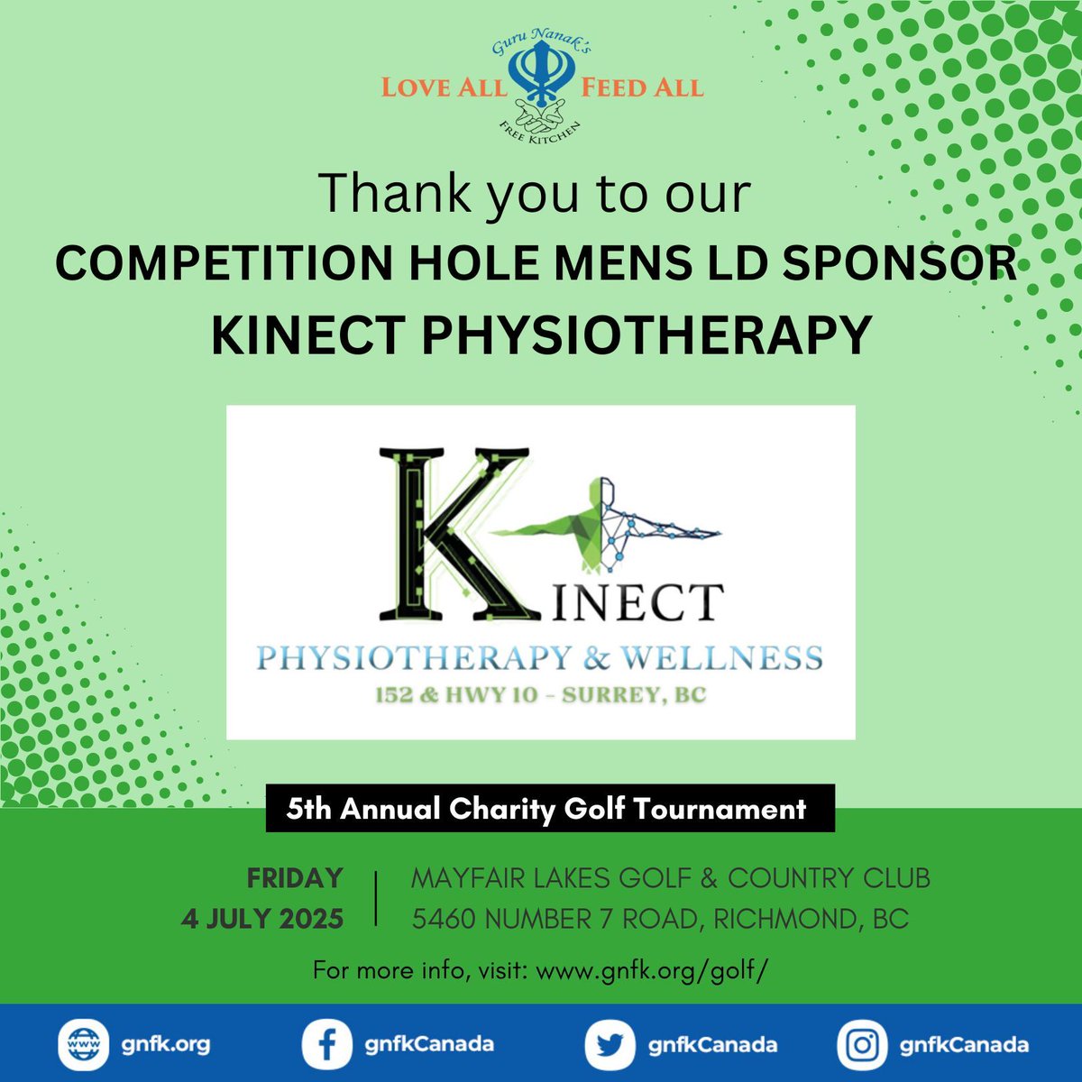 Sending a thank you to our Competition Hole Mens LD sponsor, Kinect Physiotherapy, for their support at our 5th Annual Charity Golf Tournament! Your contribution will make a difference in our community, and we are grateful for your partnership in creating positive change.