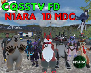 RucioDonk's tweet photo. The 4th Annual @N1ARAClub ARRL Field Day Event held in VR was a blast! Here's pictures from our SSTV interface which allowed us to send and receive SSTV images from within @ResoniteApp ! https://t.co/iujlnE9ePs