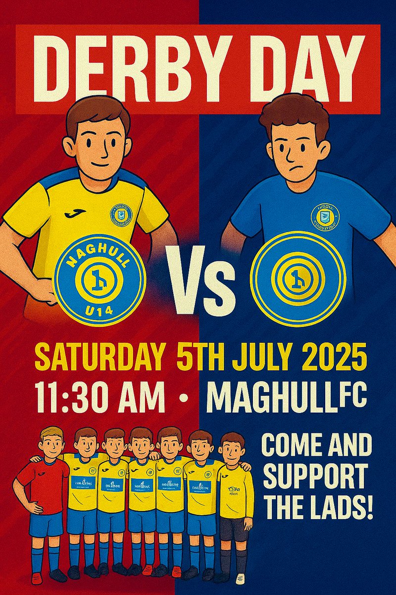 Maghull FC u13 (@maghullu13) on Twitter photo Derby Day ⚽️
<a href="/maghullfc/">Maghull Football Club</a>
🔵⚪️Pre Season game for you🔵⚪️
📅 | Saturday 5th July
⏰ | 11:30 KO
🆚 | Maghull FC
🏟️ | Main pitch, Tommy Gent Way L31 3DY. Derby Day ⚽️
<a href="/maghullfc/">Maghull Football Club</a>
🔵⚪️Pre Season game for you🔵⚪️
📅 | Saturday 5th July
⏰ | 11:30 KO
🆚 | Maghull FC
🏟️ | Main pitch, Tommy Gent Way L31 3DY.