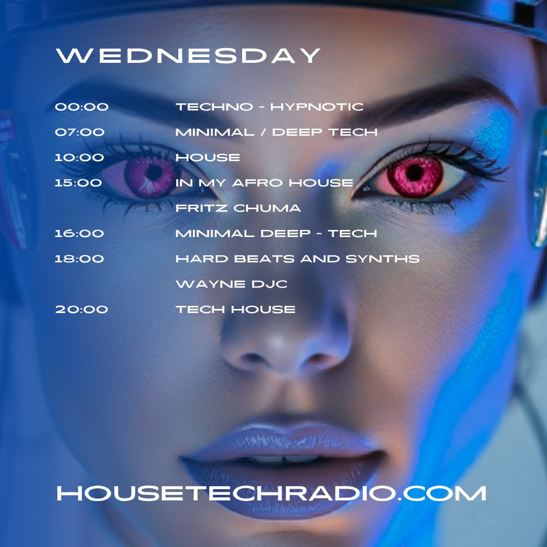 Wednesday 6-8pm

HouseTech Radio  housetechradio.com