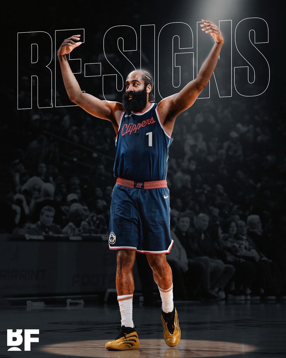 BREAKING: James Harden is re-signing with the Los Angeles Clippers on a 2-year/$81.5M deal🚨

(via Shams)