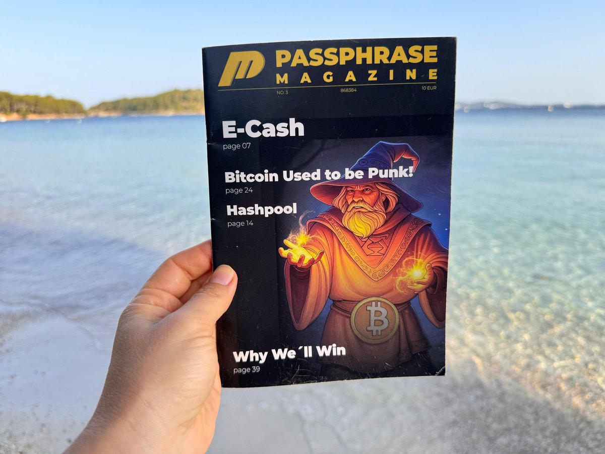 Passphrase Magazine (@passphrasemag) on Twitter photo Exciting news ! Passphrase Magazine #3 is ready for pre-order!
You can also grab a copy at Bitcoin&Liberty - Mallorca Blockchain Days VI (July 10-13). <a href="/MallorcaBCDays/">⚓️ Bitcoin & Liberty - MallorcaBlockchainDays</a> Exciting news ! Passphrase Magazine #3 is ready for pre-order!
You can also grab a copy at Bitcoin&Liberty - Mallorca Blockchain Days VI (July 10-13). <a href="/MallorcaBCDays/">⚓️ Bitcoin & Liberty - MallorcaBlockchainDays</a>