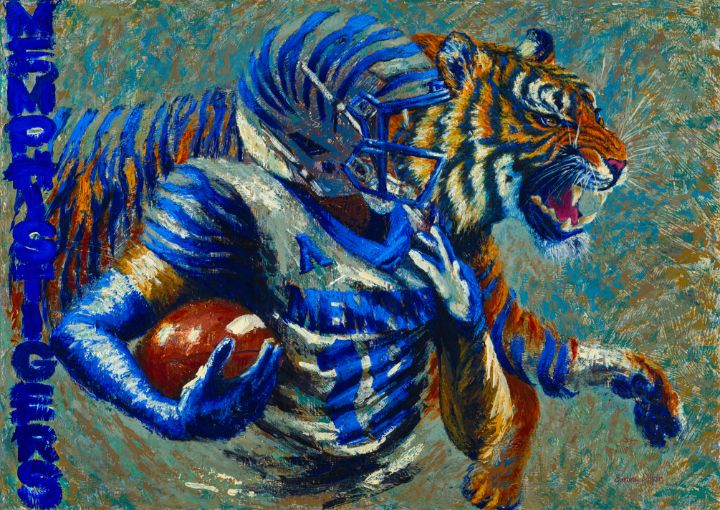 evelinavlinn's tweet photo. Art of the Day: "MEMPHIS TIGERS". Buy at: https://t.co/VU7Yr0CfLa https://t.co/mhCcOKVqo2