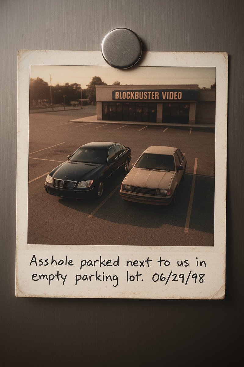 Today’s the 27th anniversary of this moment. 

It was summer of 1998. 

Sammy Sosa and Mark McGuire were making baseball fun. 

I couldn’t wait for the home run derby in July. 

About a week before the home run derby, we went to Blockbuster right around sunset. 

The parking lot