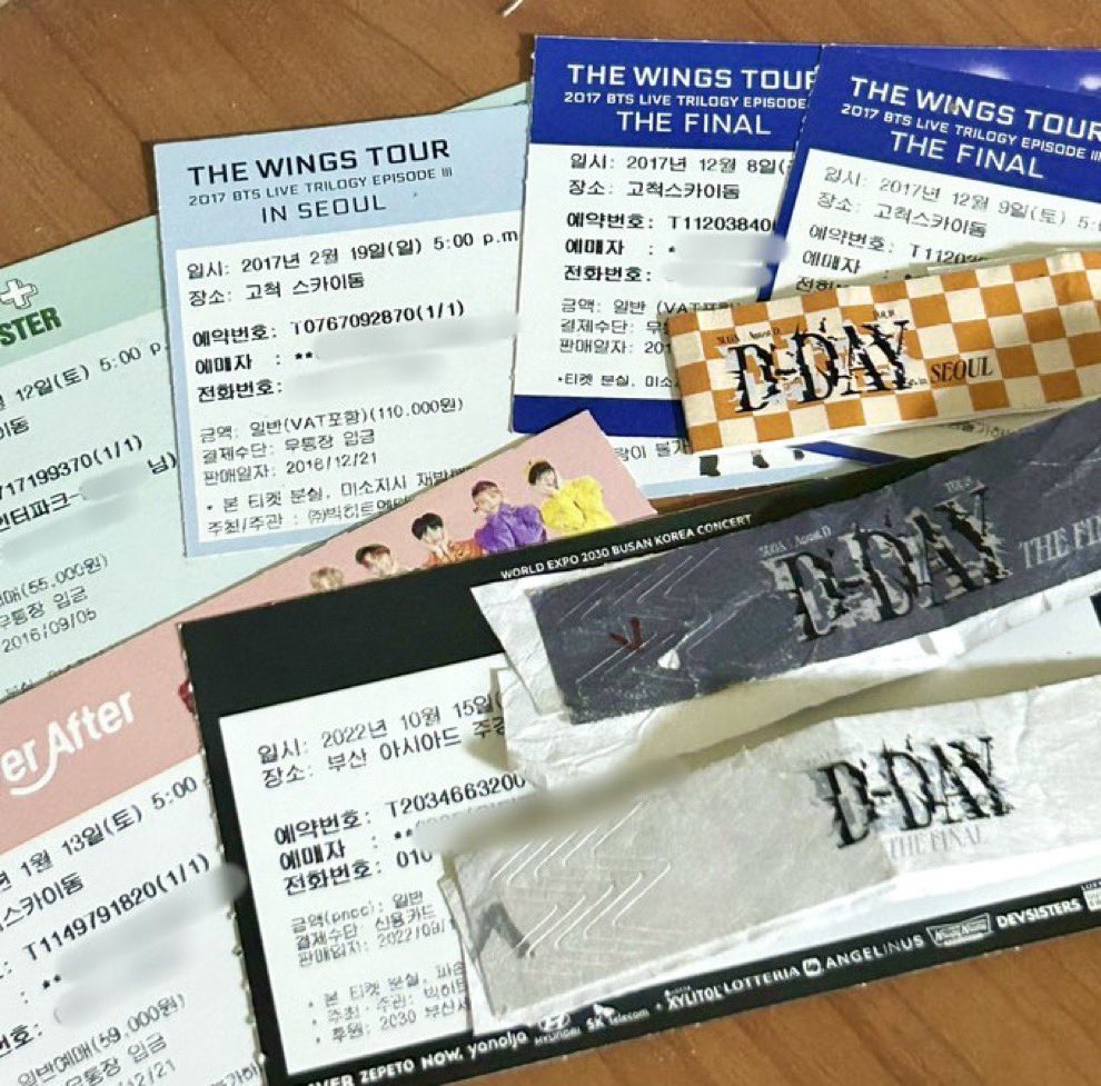 방탄소년단 오빠들 우리 이제 팔찌말고 실물티켓으로 다시 가보는건 어떨까요