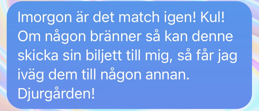 🚨 Inga biljetter ska brinna inne!

Nu när många är bortresta är det lättare att glömma skicka vidare sin egen, eller sin polares biljett. Nu hjälps vi åt.

Djurgården!