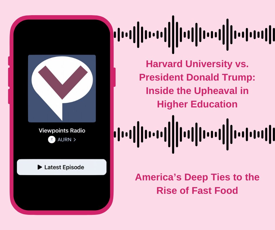 ViewpointsRadio's tweet image. 👨🏼⚖️ A high-stakes legal fight is unfolding between Harvard University and the current administration. With Elora Mukherjee & Alfred Williamson,
🍟 What does our obsession with fast food say about our culture? Adam Chandler.
Listen on #ViewpointsRadio ➡️ listen.viewpointsradio.org/podcast