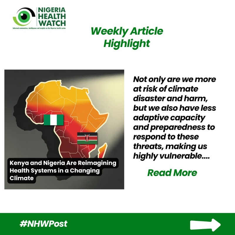 nighealthwatch's tweet photo. Every week, we publish thought-provoking pieces through #NHWPost, #NHWTorchlight, and #NHWTorchlightAfrica series, exploring health issues across Nigeria and Africa.
Missed this week’s editions? Our Weekly Article Highlight is here to catch you up! Click to read!👇