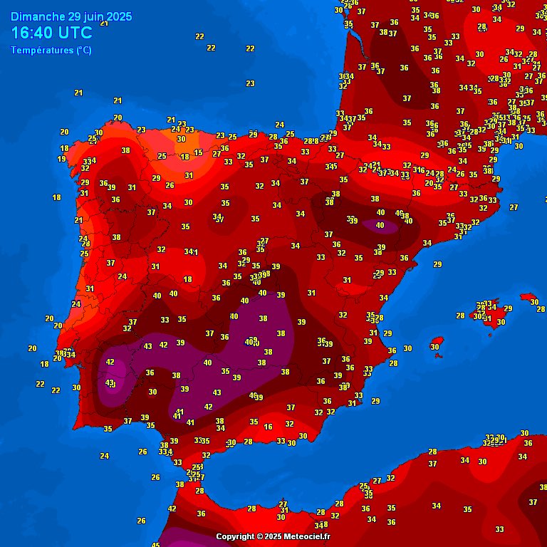 CarlowWeather's tweet photo. Up to 25c in Dublin but cooler in West and South meanwhile many parts of Portugal, Spain and France are over 30c. https://t.co/a79UXBANZJ