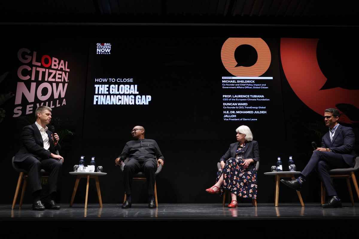 Global Citizen Impact (@glblctznimpact) on Twitter photo <a href="/LaurenceTubiana/">Laurence Tubiana</a>, <a href="/VP_Jalloh/">Dr. Mohamed Juldeh Jalloh</a>, and Duncan Ward join <a href="/GlblCtzn/">Global Citizen ⭕</a> Chief Policy Officer <a href="/micksheldrick/">Michael Sheldrick</a> to explore how we can mobilize the scale of financing urgently needed to tackle today’s interconnected global challenges — with a particular focus on the impacts of climate change. <a href="/LaurenceTubiana/">Laurence Tubiana</a>, <a href="/VP_Jalloh/">Dr. Mohamed Juldeh Jalloh</a>, and Duncan Ward join <a href="/GlblCtzn/">Global Citizen ⭕</a> Chief Policy Officer <a href="/micksheldrick/">Michael Sheldrick</a> to explore how we can mobilize the scale of financing urgently needed to tackle today’s interconnected global challenges — with a particular focus on the impacts of climate change.