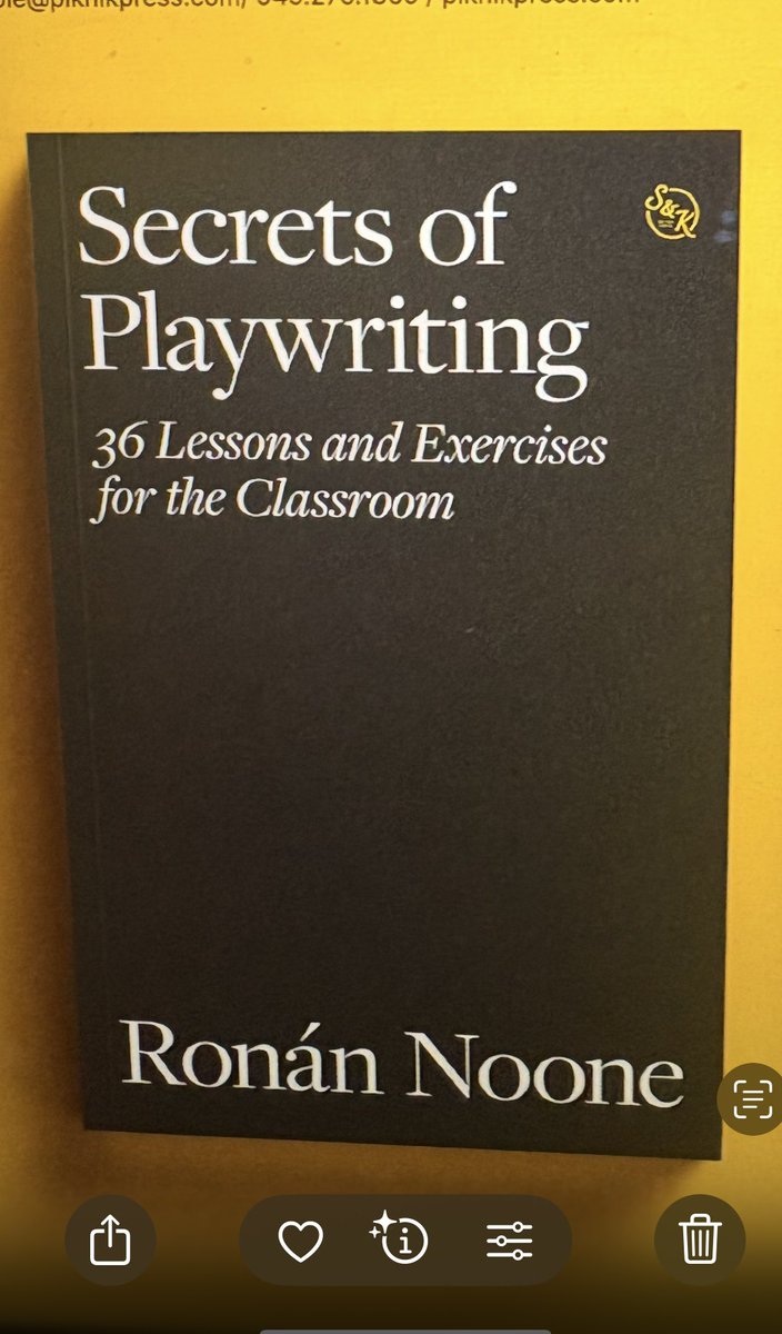 Worked a book from 20 years a writing, teaching &amp; productions. Got some magic for teachers to drop on their creative writers. Dip in, find a lesson so students can have fun writing for the stage.Screenplay hints too. It offers clarity of expression. Published date winter 2025. 🥰
