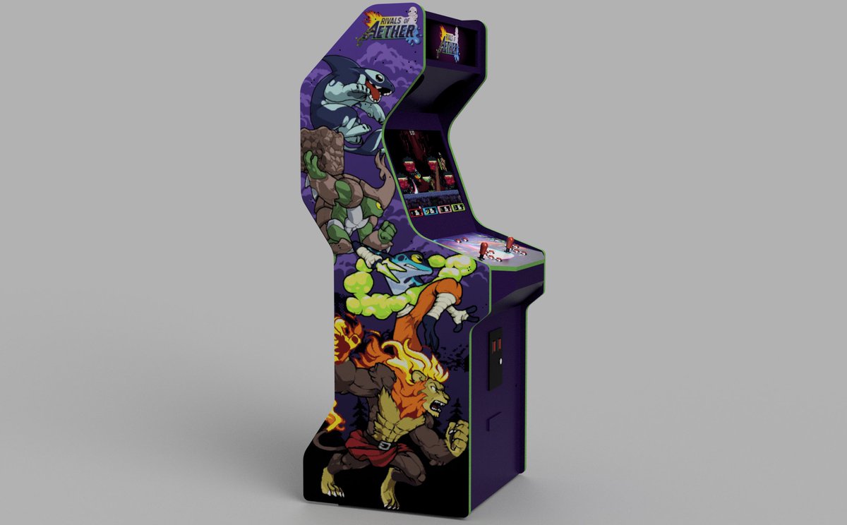 Some renders of our collaboration with <a href="/StudiosofAether/">Aether Studios</a> for a one of a kind #RivalsofAether custom arcade cabinet!