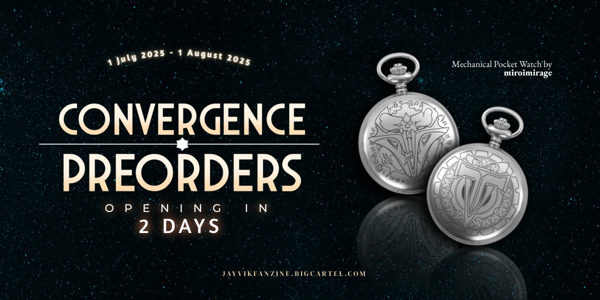 Convergence: A Jayvik Zine | Creation Period (@jayvikfanzine) on Twitter photo β¦ πππππ ππππππ β¦
An elegant design inspired by the T of House Talis and a stylised V, sitting on butterflies and an intricate cog, contrasted by the anomalised broken symmetry at the back. Look at this beautiful pocket watch by <a href="/miroimirage/">β¨Miroi/Jaraπ¦π±π΅πΈ β¨</a>!
You can get it in 48h! β¦ πππππ ππππππ β¦
An elegant design inspired by the T of House Talis and a stylised V, sitting on butterflies and an intricate cog, contrasted by the anomalised broken symmetry at the back. Look at this beautiful pocket watch by <a href="/miroimirage/">β¨Miroi/Jaraπ¦π±π΅πΈ β¨</a>!
You can get it in 48h!