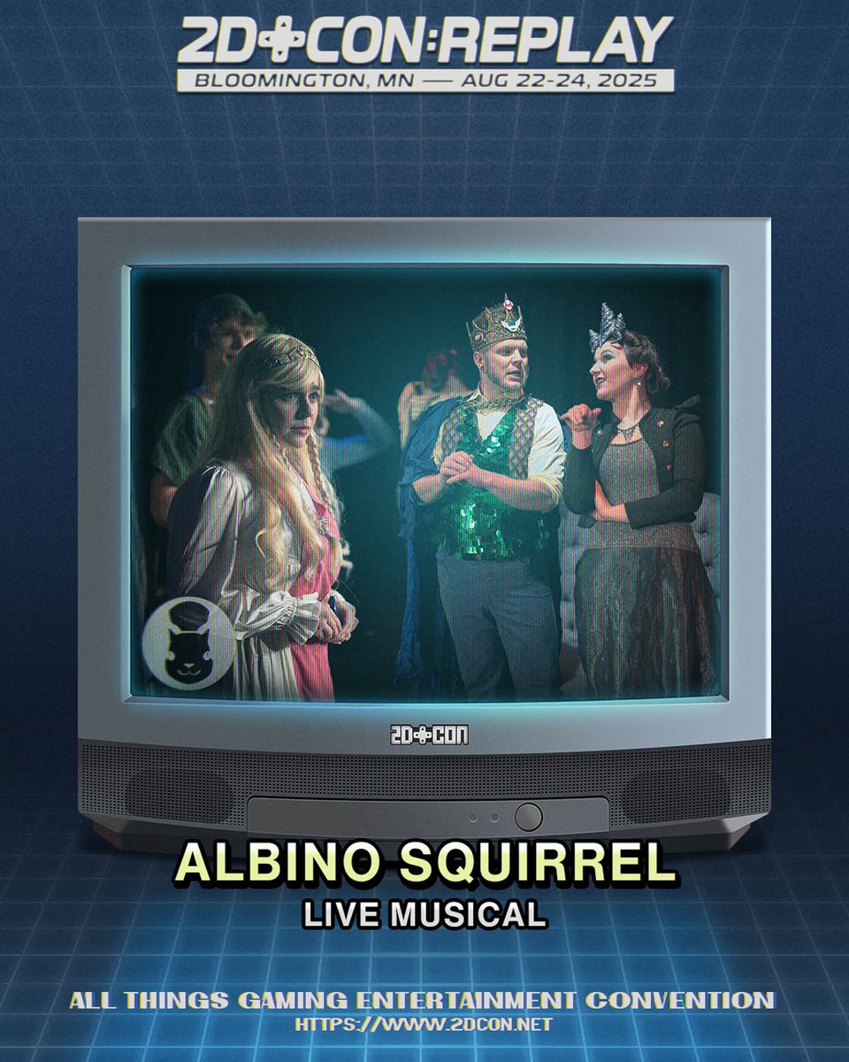 🎉 2D Con Prime 2025 Guest Announcement! 🎉  

Get ready for not one, but TWO amazing video game musicals produced by Albino Squirrel Productions. You saw them last year with It's-A-Me!: A Musical on the mainstage. Now see their two new shows, premiering at 2D Con;