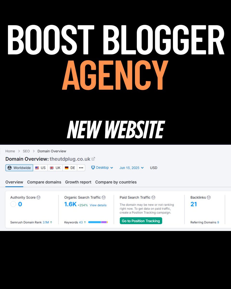 TheBoostBlogger's tweet image. 📣 New Site Available for Guest Posting – Affordable Rates!
 🔗 Website: theutdplug.co.uk
 📈 Traffic: 1.6K+
 ⏱ TAT: 24 Hours
 🌐 DA: 33+
 📊 DR: 0
 📄 Full Sheet:
 docs.google.com/spreadsheets/d…
 📞 Contact: +92 329 1185953
 📧 Email: boostbloggerofficial@gmail.com