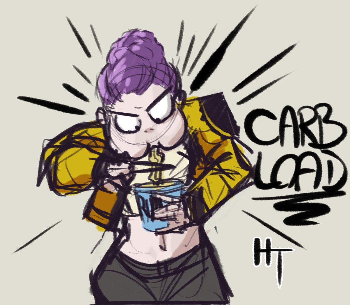 100% what I look like every lunch during the work week in between drawing and posting and cleaning. 

#rumi #kpopdemonhunters #digitalart #ramen #huetwoart