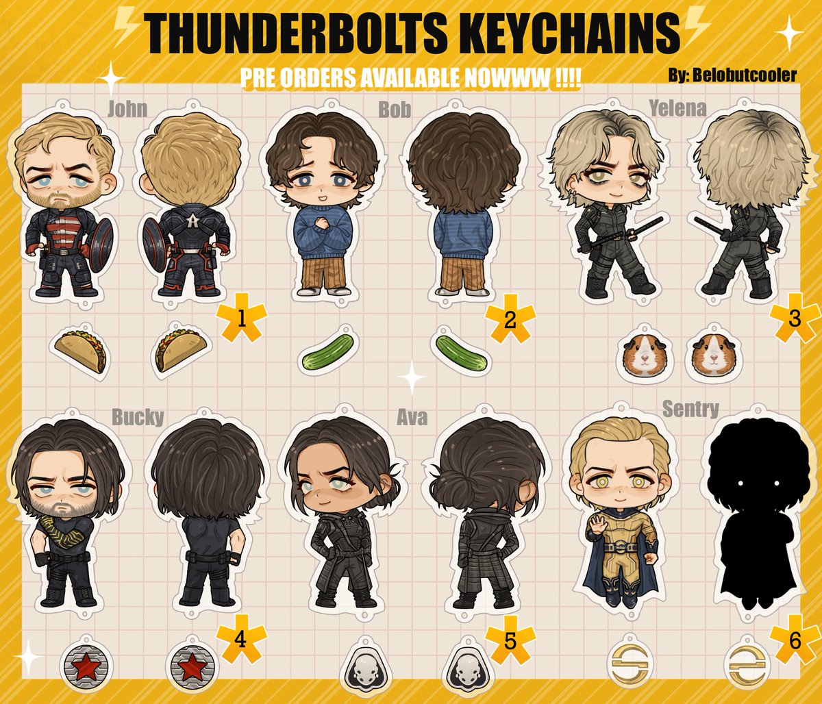 Belobutcooler's tweet image. Pre-order open again! Come get your mini #Thunderbolts
Link below^^
