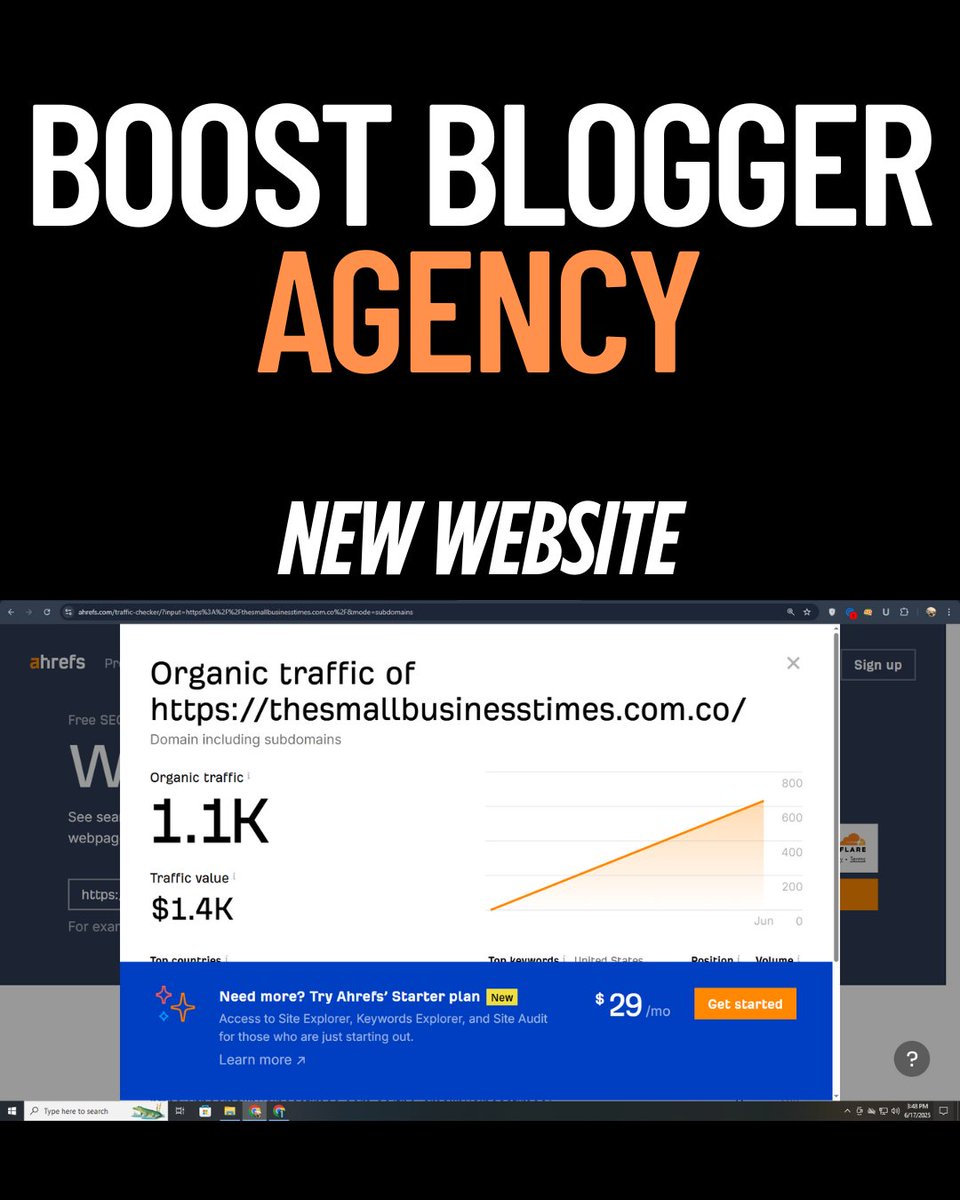 TheBoostBlogger's tweet image. 📣 New Site Available for Guest Posting – Affordable Rates!
 🔗 Website: thesmallbusinesstimes.com.co
 📈 Traffic: 1.1K+
 ⏱ TAT: 24 Hours
 🌐 DA: 33+
 📊 DR: 0
 📄 Full Sheet:
 docs.google.com/spreadsheets/d…
 📞 Contact: +92 329 1185953
 📧 Email: boostbloggerofficial@gmail.com