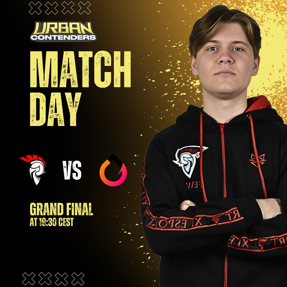 XIESPORTGG's tweet image. GRAND FINAL TIME!!!
After a runner-up finish last season, we’re back and gunning for the trophy in @UrbanContenders #6.
VRS points on the line - we’re going all in🔥
Final vs. @GenOneEsports starts at 19:30 CEST - don’t miss it!
📺 twitch.tv/urbancontenders