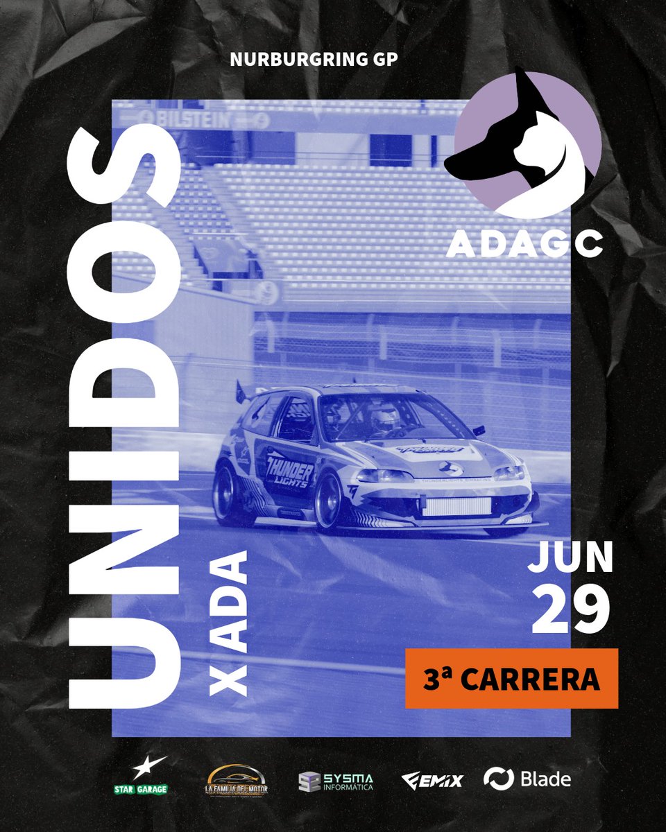 𝗧𝗵𝘂𝗻𝗱𝗲𝗿𝗟𝗶𝗴𝗵𝘁𝘀 𝗦𝗶𝗺𝗿𝗮𝗰𝗶𝗻𝗴 (@tls_simracing) on Twitter photo Último día de competición de "Unidos x
<a href="/ADAGranCanaria/">ADA Gran Canaria</a>
No te pierdas la gran final en el canal de <a href="/AGarnata/">Alejandro Garnata</a>
📺 twitch.tv/alejandro_garn…
A las 20:50 Sala 🥈
A las 21:50 Sala 🥇
Evento patrocinado por
<a href="/bladegear_/">Blade</a>
<a href="/Emix_Gaming_/">EmixGaming</a>
#familiadelmotor
#Sysmainformática
#startgarage Último día de competición de "Unidos x
<a href="/ADAGranCanaria/">ADA Gran Canaria</a>
No te pierdas la gran final en el canal de <a href="/AGarnata/">Alejandro Garnata</a>
📺 twitch.tv/alejandro_garn…
A las 20:50 Sala 🥈
A las 21:50 Sala 🥇
Evento patrocinado por
<a href="/bladegear_/">Blade</a>
<a href="/Emix_Gaming_/">EmixGaming</a>
#familiadelmotor
#Sysmainformática
#startgarage