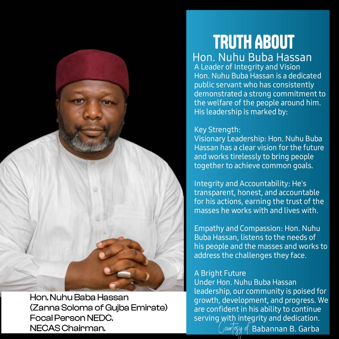 BabannanGarba's tweet photo. Truth about Hon. Nuhu Baba Hassan (Zanna Soloma of Gujba Emirate) Focal Person NEDC, Yobe State Chairman NECAS, Article.

Cut-c: @BabannanGarba https://t.co/WUCRtawHlC